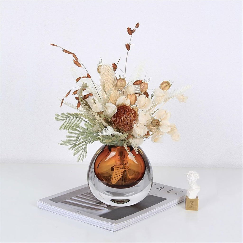 Faux Plants Table Centerpiece Decorations Simulation Dried Flowers Set Home Coffee Table Arrangement Soft Furnishing Fake Flowers Spring Summer Decoration(A)