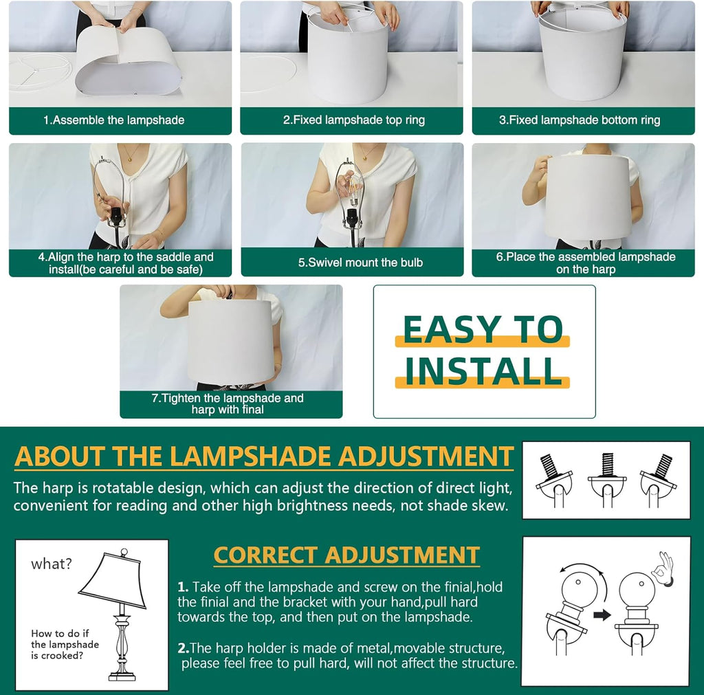 New - Same Matching Floor Lamp - 63'' Floor Lamp + 27'' Table Lamp Set of 2