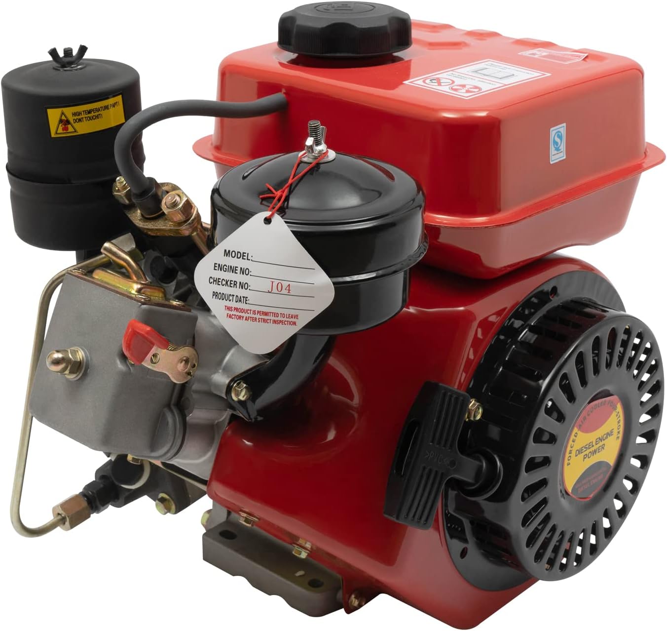3HP Diesel Motor Engine, 196CC 4 Stroke Single-Cylinder Air-Cooled | Hand Recoil, 2200W, For Tractor Microtiller Irrigation Machine