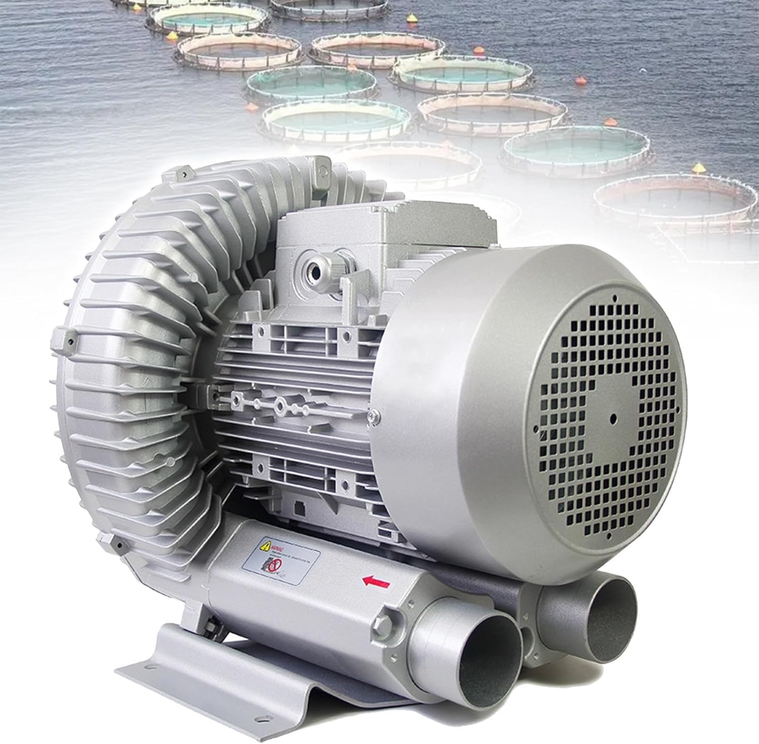 Single/Three Phase Vortex Ring Blower,120W-7500W Regenerative Blower for Aquarium Hydroponics Pond Septic Tank Aerators,Electric Air Pump,Ring Blower for Sewage Aeration(1.5KW/380V)