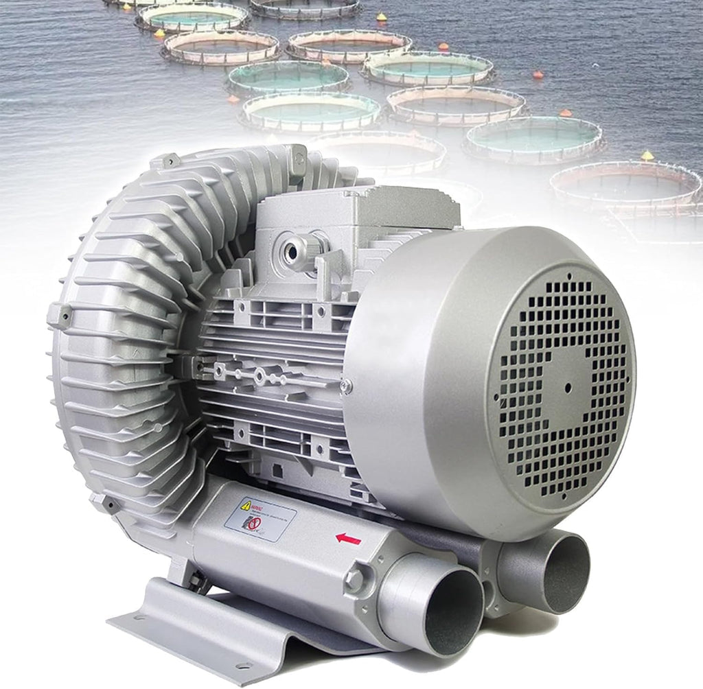Single/Three Phase Vortex Ring Blower,120W-7500W Regenerative Blower for Aquarium Hydroponics Pond Septic Tank Aerators,Electric Air Pump,Ring Blower for Sewage Aeration(550W/220V)