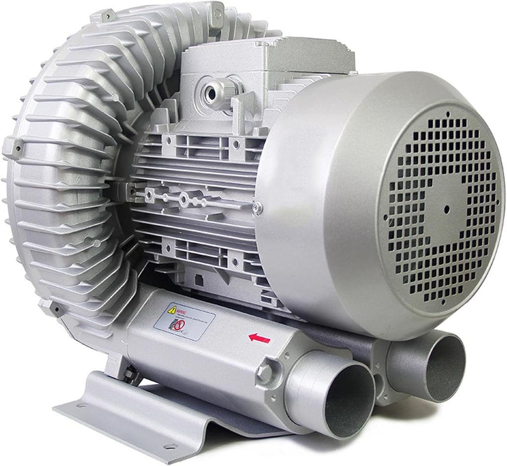 0.16-2.01HP Regenerative Blower,110V 60 Hz Single Phase High-Pressure Vortex Ring Blower for Sewage Aeration Aquarium Fish Pond,Aluminum Alloy,250W/0.34HP