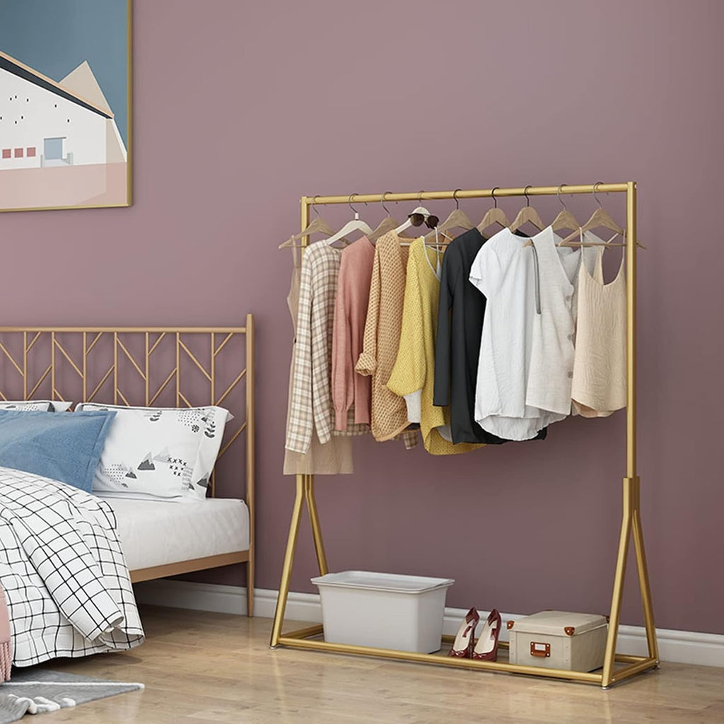 Shoe Bench Coat Stand Rack Hanger Metal Heavy Duty Clothes Rail Commercial Clothes Display Rack Standing Garment Rack For Hanging Clothes Hanging Clothes Rail For Entryway And Bed