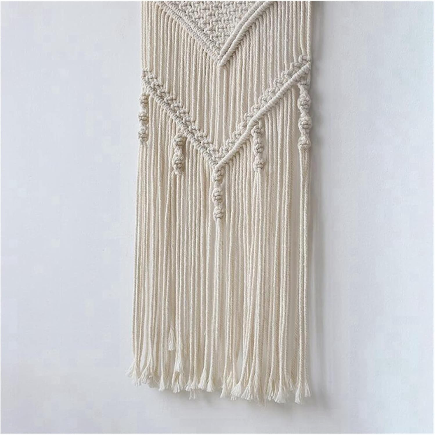 Tapestry Macrame Wall Hanging Tapestry Bohemian Tassel Leaves Wall Tapestry Wall Decor (OneColor)