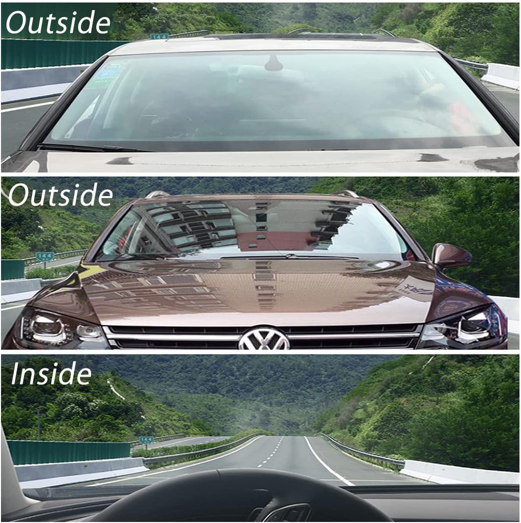 Nano Ceramic Car Front Window Film 99% Anti UV Heat Insulation Sun Blocking Solar Window Tint for Car Windshield Rear Side Window, 60Inch X 50Feet Roll 80% VLT