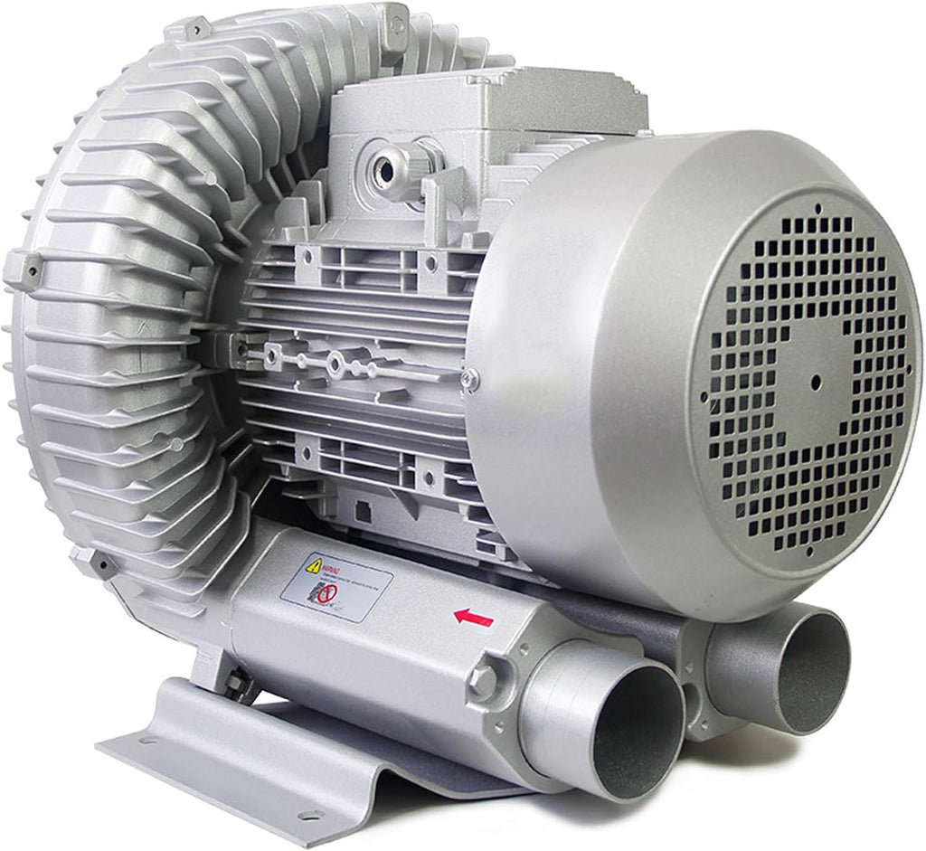 Regenerative Blower, Large Airflow Type High-Pressure Vortex Ring Blower, Regenerative Blower for High-Pressure Airflow, Ideal for Sewage Aeration and Aquarium Pond Aeration