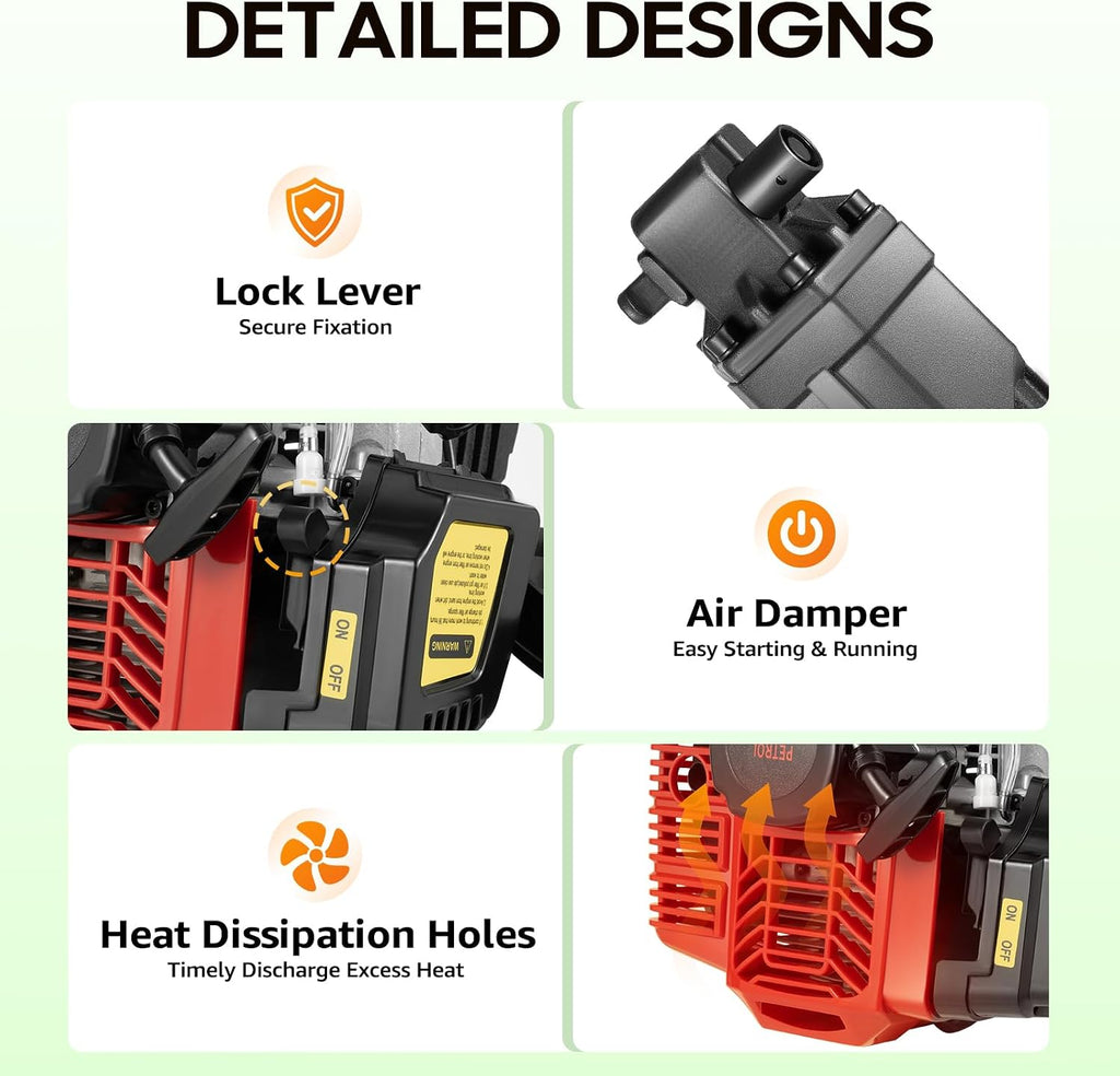 52CC Gas Power Excavator, 2 Stroke Garden Tree Digger with Wide Shovel Gas Ground Drilling Machine for Fence Tree Ball Lifting, Planting Bedding Earth Auger Post Hole