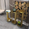 2 Tier Plant Stand with Gold Metal Frame for Indoor Home Office Balcony Living Room Decoration,Gold-1 Set