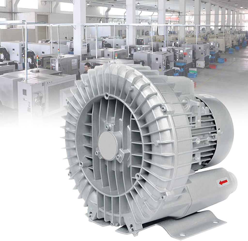 Commercial Air Blower & Industrial Extractor - 550W Vortex Centrifugal Vacuum Pump, 110V/220V Regenerative Blower for Workshop Exhaust & Ventilation Solutions
