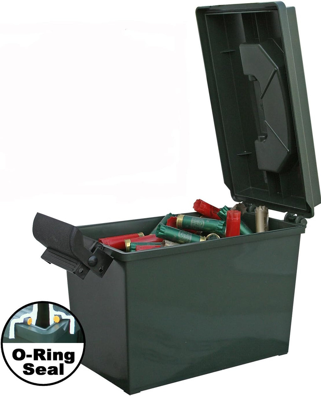 MTM SDB-0-11 Sportsmen's Dry Box, O-Ring Sealed, Heavy Duty Latch, Lockable, Crush-Proof, USA Made, Forest Green (Pack of 4)