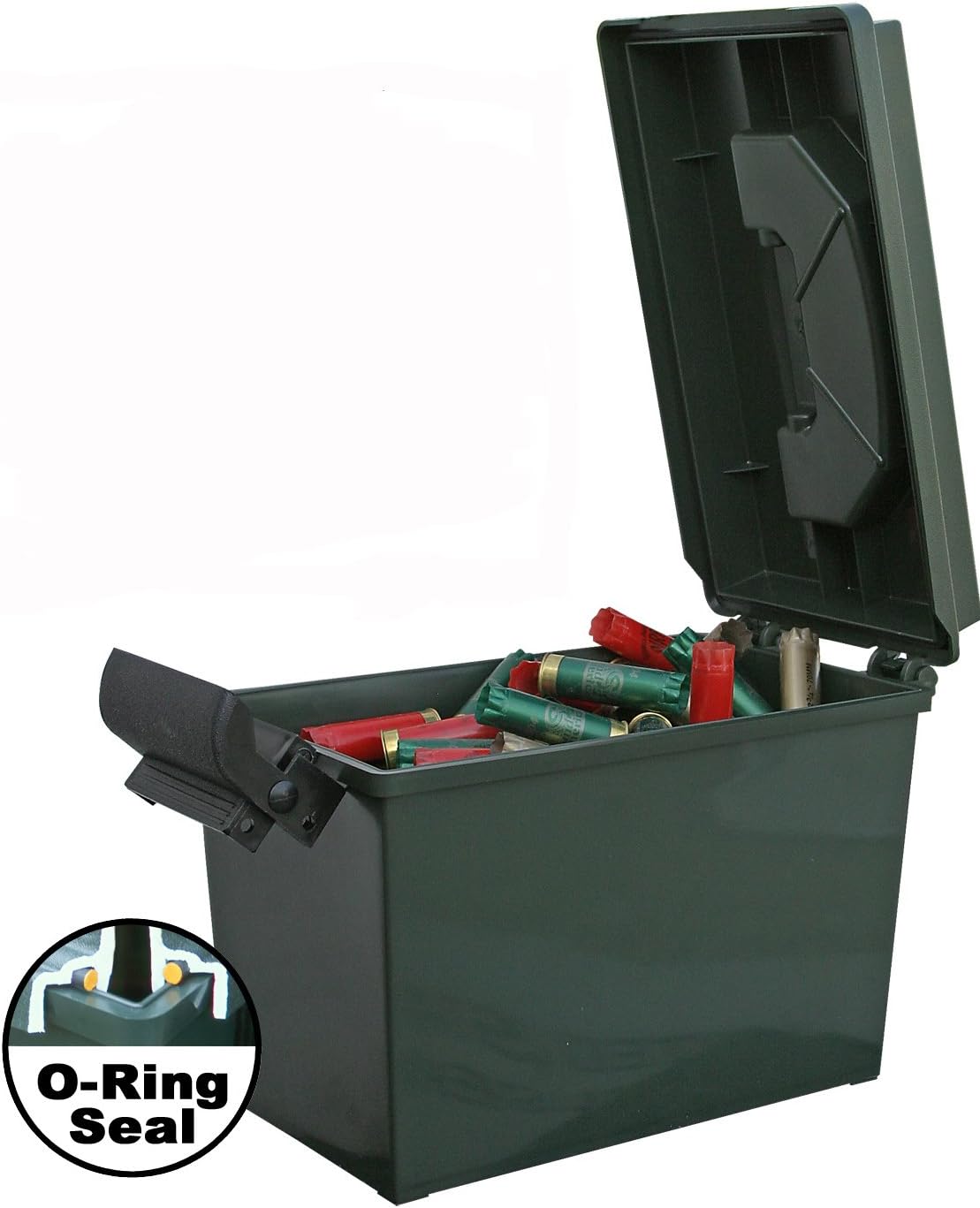 MTM SDB-0-11 Sportsmen's Dry Box, O-Ring Sealed, Heavy Duty Latch, Lockable, Crush-Proof, USA Made, Forest Green (Pack of 4)