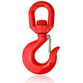 SCIEO 15 Ton Swivel Hook for Lifting - Heavy Duty Swivel Lifting Hook with Safety Latch | Self Locking Rigging Swivel Hook Grade 80 Hoist Swivel Eye Sling Hook for Crane with 33069 lbs Load Capacity