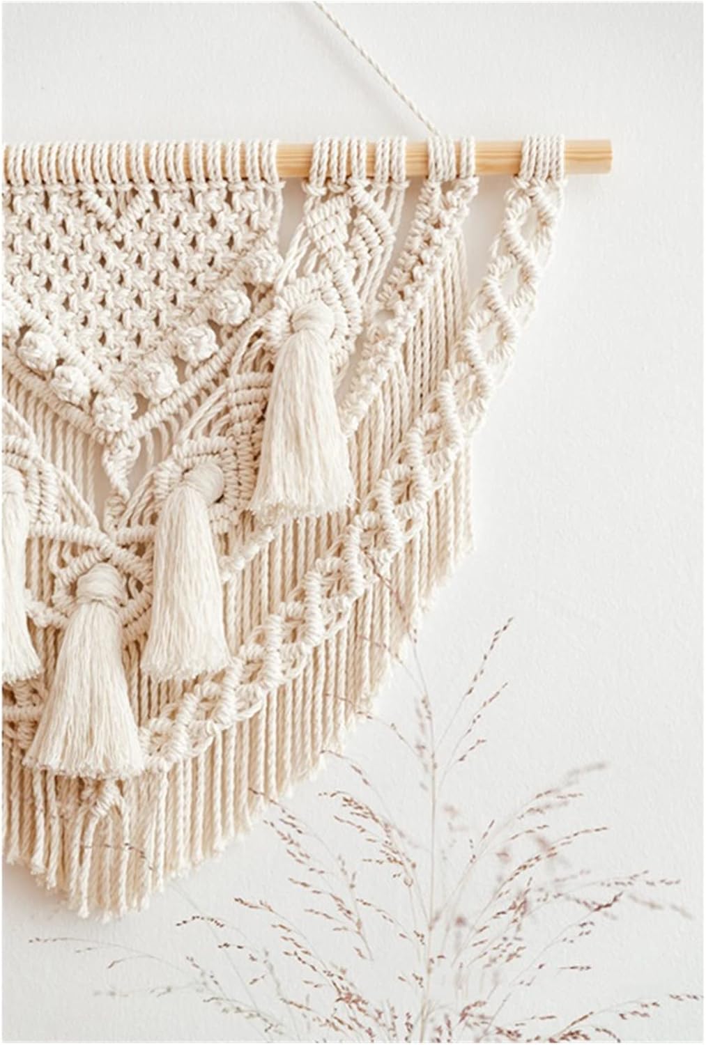 Tapestry Home Minimalist Tapestry Macrame Wall Hanging Decor Bohemian (Color : OneColor, Size : 50x65cm) (OneColor 50x65cm)
