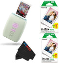 Fujifilm Instax Mini Link 3 Smartphone Printer with Instax Mini Films and Free Bonus Microfiber Cleaning Cloth... (Sage Green, 2 x Twin Pack (40 Sheets))