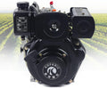 Diesel Engine 247CC 4 Stroke 5HP Single Cylinder Air Cooling Vertical Engine Motor Hand Start Direct Injection 3.6KW (Black, 173FA)