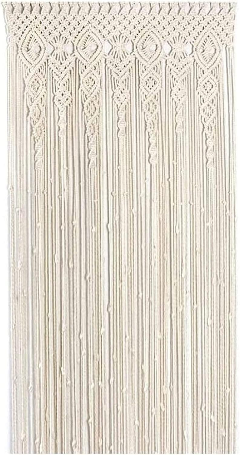 Modern Wall Decor Woven,Wall Hanging Art Tapestry, Macrame Wall Hanging Woven Tapestry Bohemian Macrame Curtain Door Curtain Wall Hanging Tapestry for Doorway, Window, Wedding Backdrop ( 90*180cm)