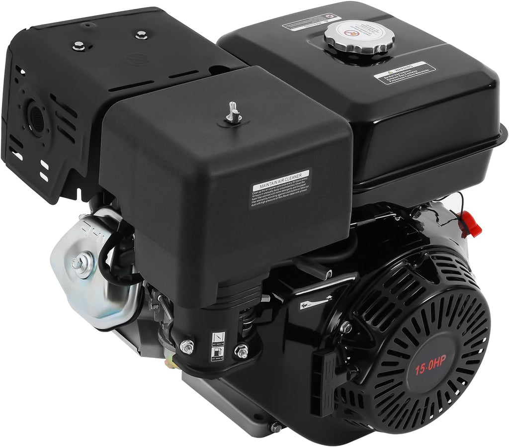 4 Stroke Gas Engine, 15 HP Single Cylinder Gasoline Motor OHV Engine Recoil Start, 3600RPM Air Cooling Engine Motor Garden Tiller Cultivator Motor for Pumping Machines,Cleaning Machines