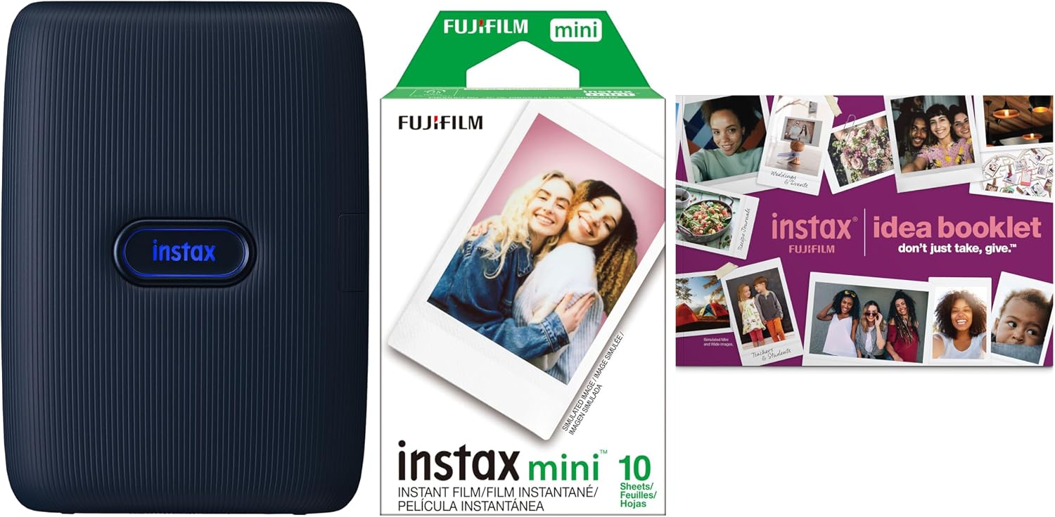 Fujifilm Instax Mini Link Blue Printer Bundle