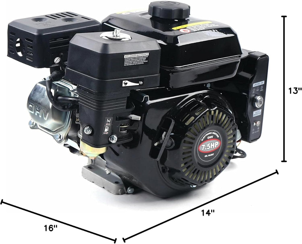 Gasoline Engine Motor 212CC 4-Stroke Industrial Grade OHV Gasoline Engine 7.5HP Electric Start Go Kart Log Splitter Lawnmower Power Engine Horizontal Motor