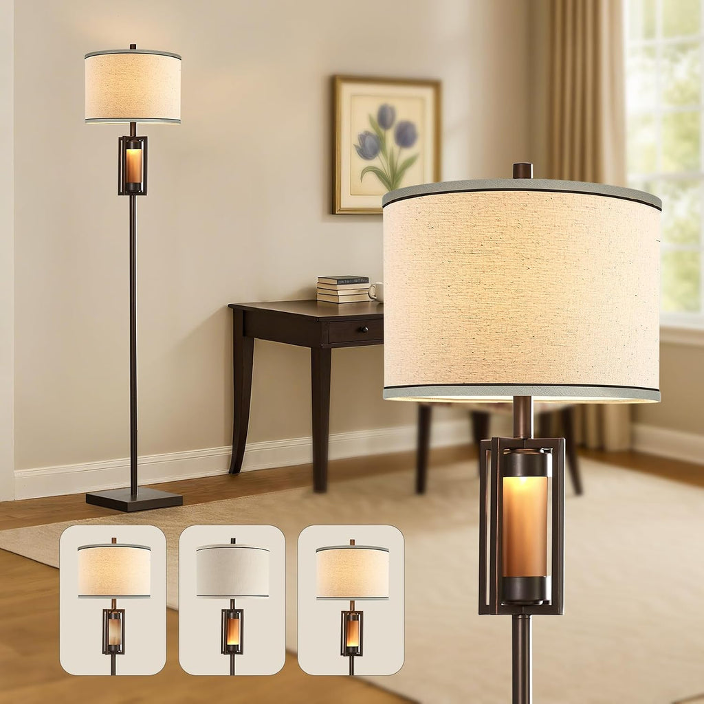 New - Same Matching Floor Lamp - 63'' Floor Lamp & 25'' Table Lamp Set of 2