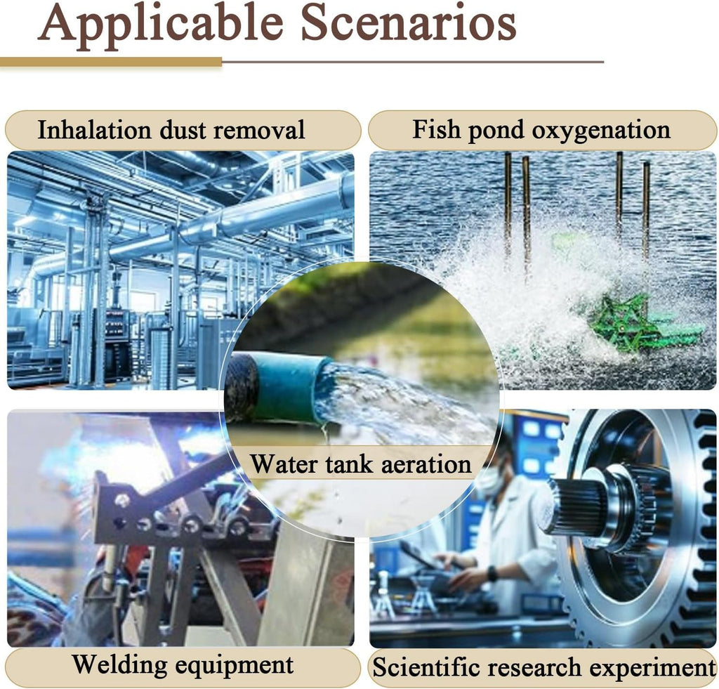 Aquaculture Regenerative Blower,Industrial Turbo Pump 220V Centrifugal High-Pressure Vortex Fans,for Aquarium Koi Fish Hydroponics Pond Septic Tank Aerators XGB-180
