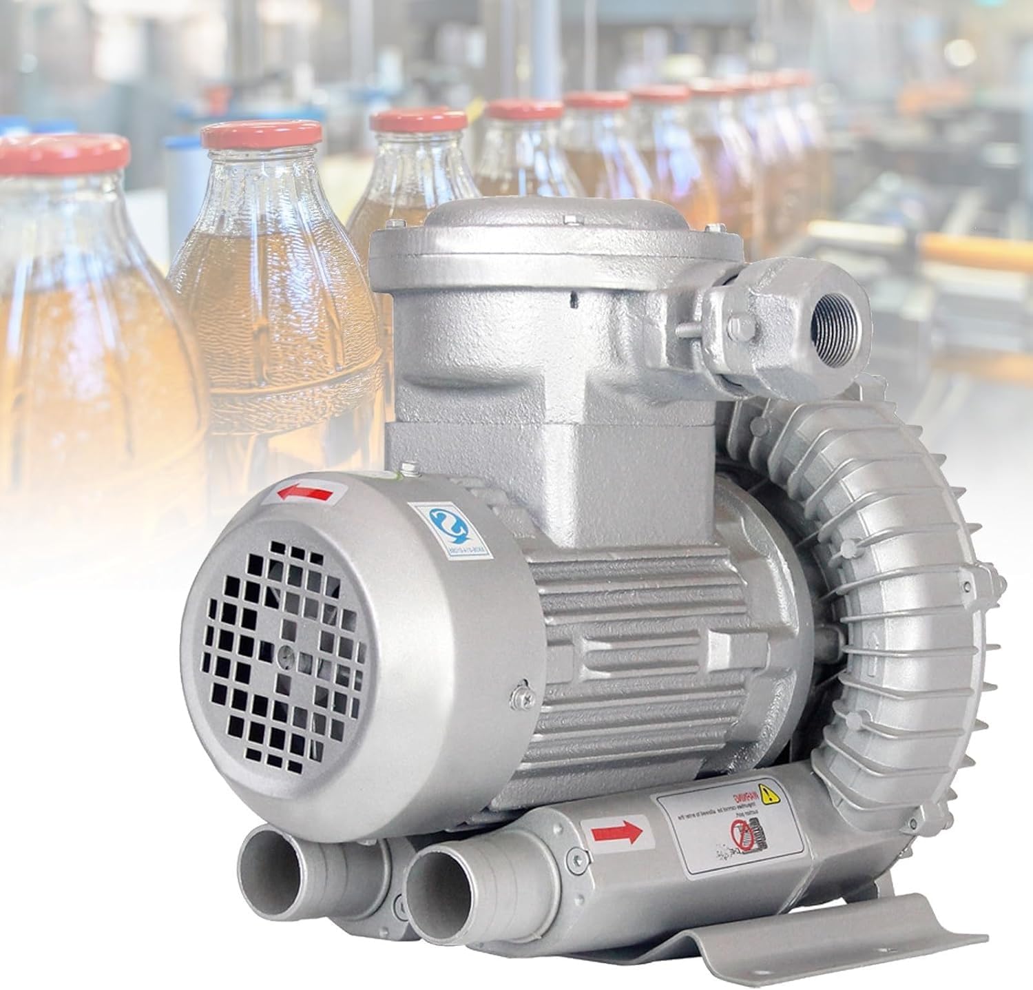 380V Aluminum Regenerative Blower, Industrial Electric Vortex Fan, for Underwater Oxygenation Workshop Dust Removal High Temp Use(370w)