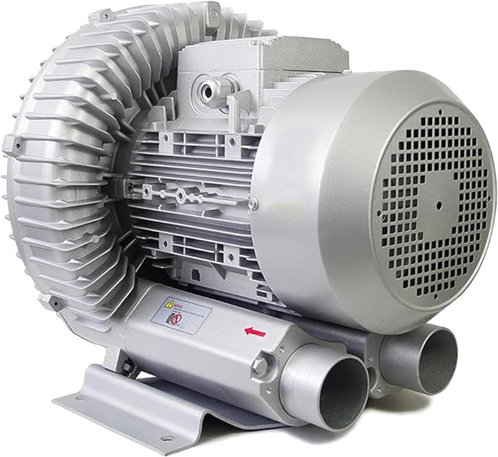 Regenerative Blower 120W-1500W 110V/220V/380V Single Phase/Three-Phase, Aluminum Alloy High-Pressure Vortex Ring Blower, Vortex Ring Blower Industrial Vacuum Pump for Air Blowing(250W/380V)