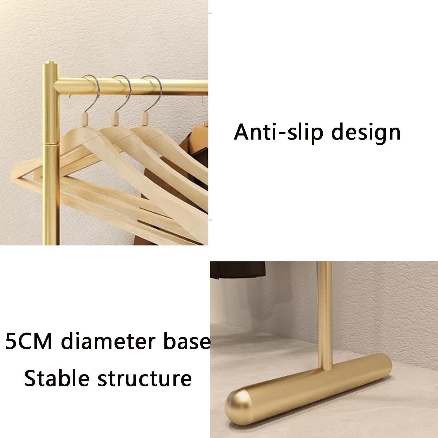 Garment Rack Heavy Duty Clothing Racks For Hanging Clothes, Gold Metal Clothes Rail For Bedroom And Office, Single Rod Coat Rack And Clothes Organizer, Commercial Clothes Display R(Size:120X40X160CM)