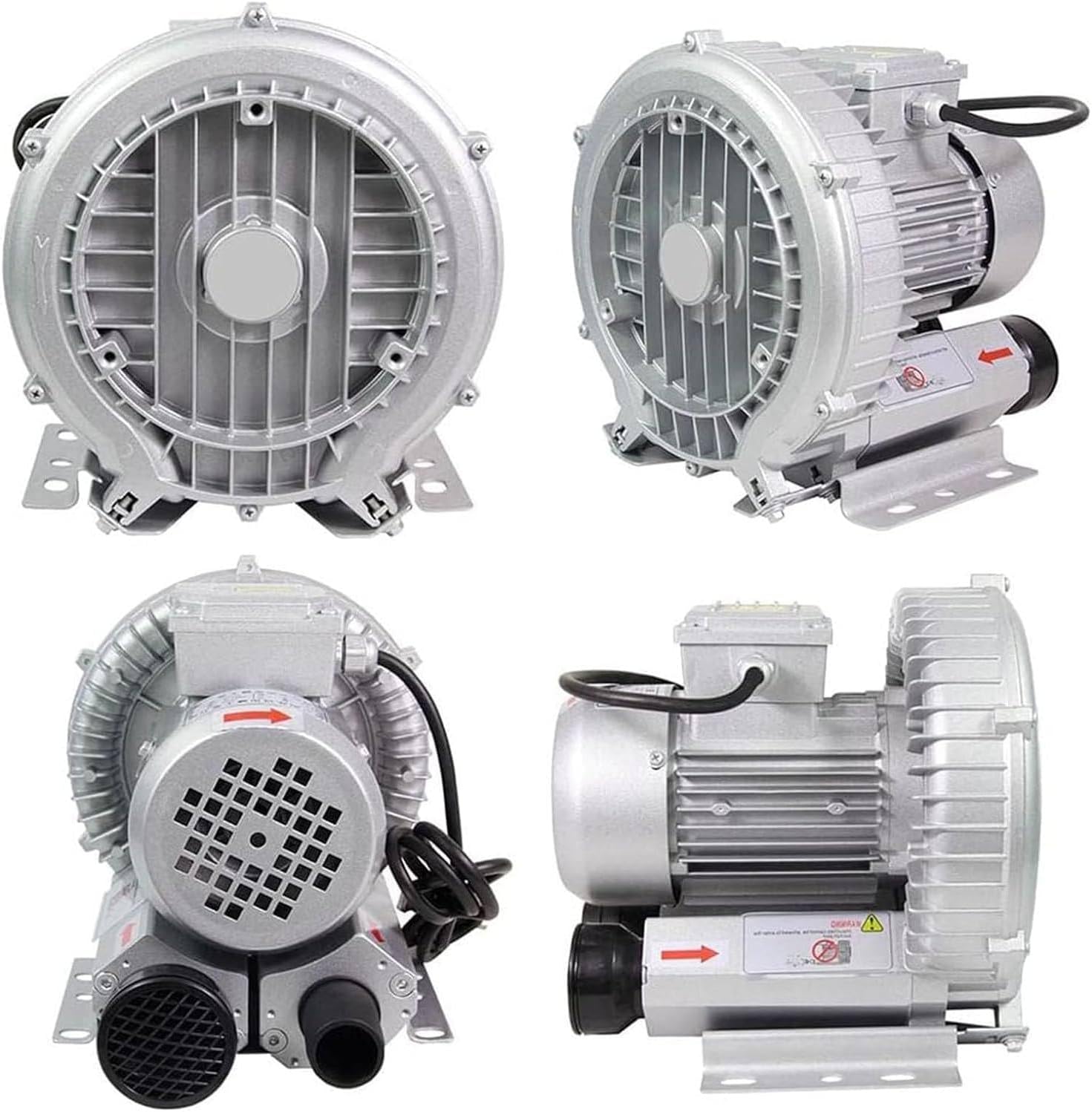 Regenerative Blower High-Pressure Vortex Ring Blower 110V/220V 50Hz Single Phase 120W(0.16HP)-1100W(1.48HP) for Sewage Aeration Aquarium Fish Pond,250W/0.34HP
