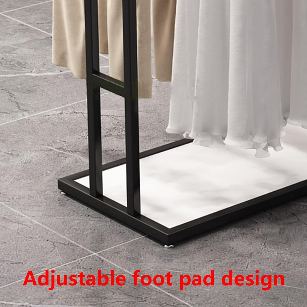 Fashion Modern Clothing Rack, Garment Racks Heavy Duty Double Rod Clothing Garment Rack, Hanging Clothes Shelf Clothes Display Organizer For Bedroom, Clothing Store ( Color : Gold , Size : 120*50*150c