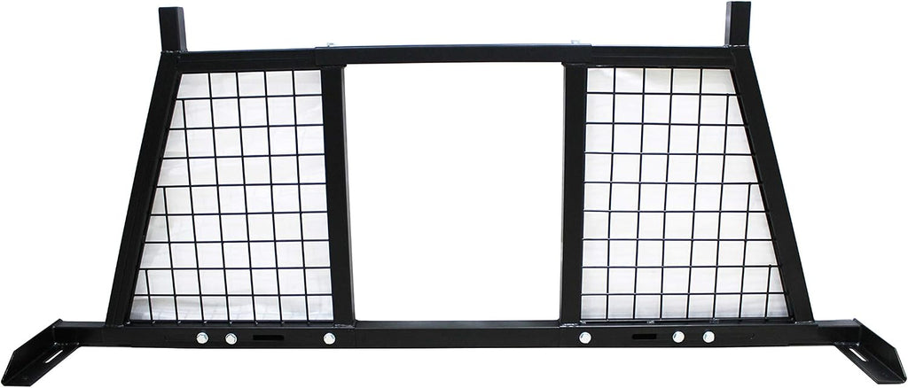 MaxxHaul Adjustable Truck Headache Rack - Fits 62' to 76.5' Beds - No-Drill Bolt-On Stake Pocket Mount - Steel Grid Screen (50257)