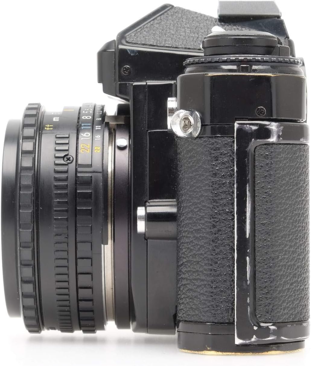 Black Nikon FE SLR film camera