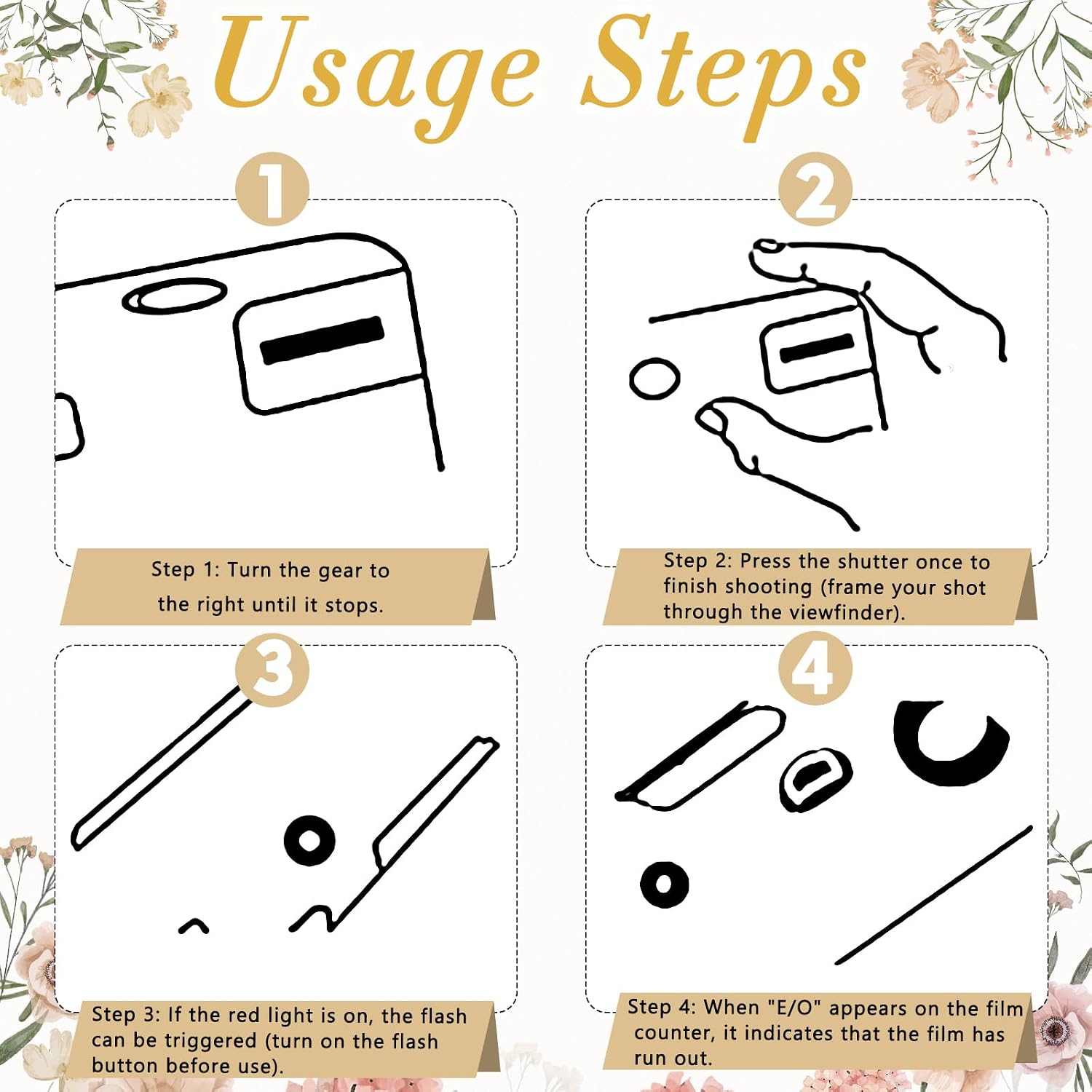 12 Pack Disposable Cameras Bulk for Wedding, Golden Rose Single-Use 35mm Film Disposable Camera with Flash, ISO 400 17 Exposures for Outdoor Travel Gathering Anniversary Birthday Party Supply