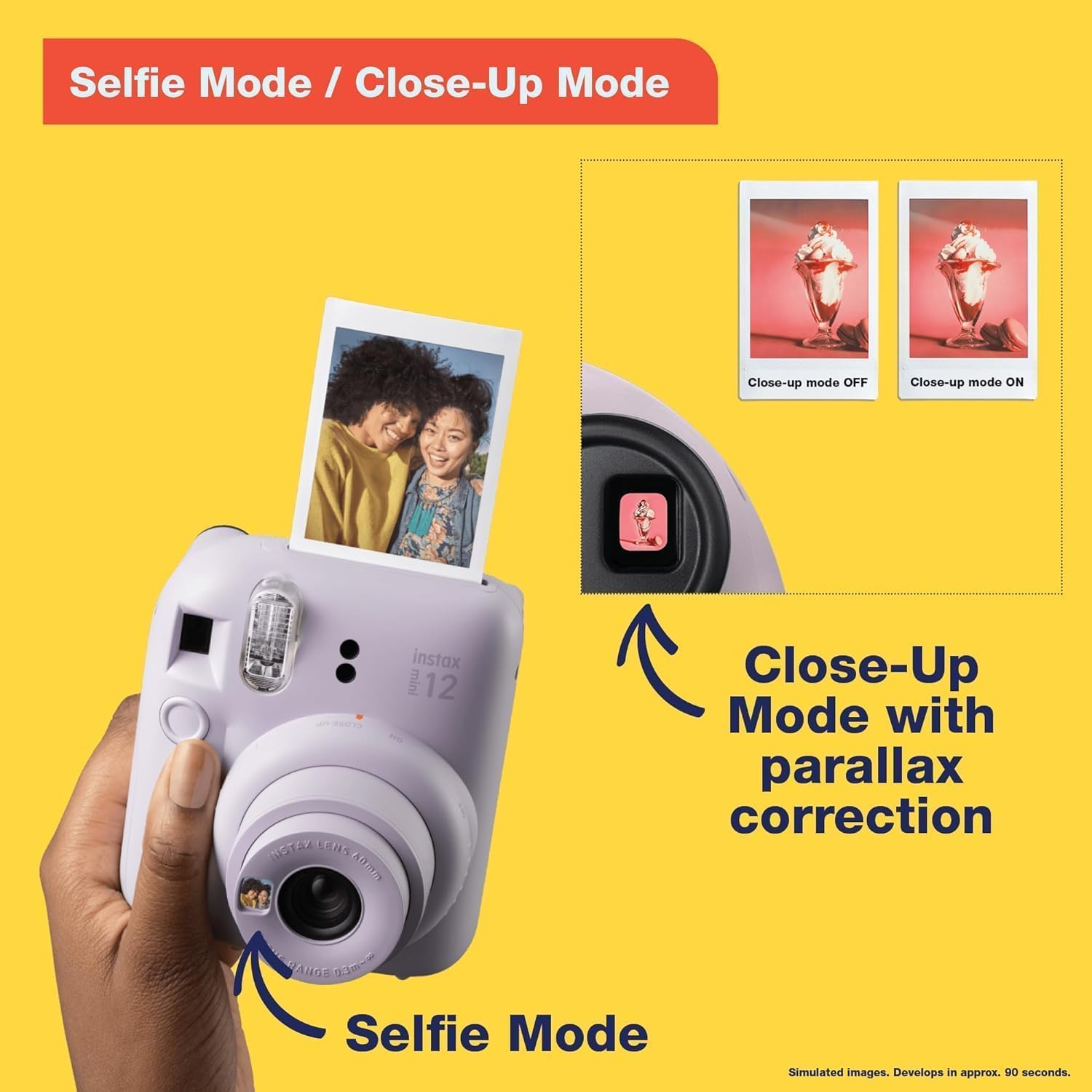 Fujifilm Instax Mini 12 Camera with Fujifilm Instant Mini Film and PixiBytes Microfiber Cleaning Cloth... (Blossom Pink, Camera + 2 Twin Pack)