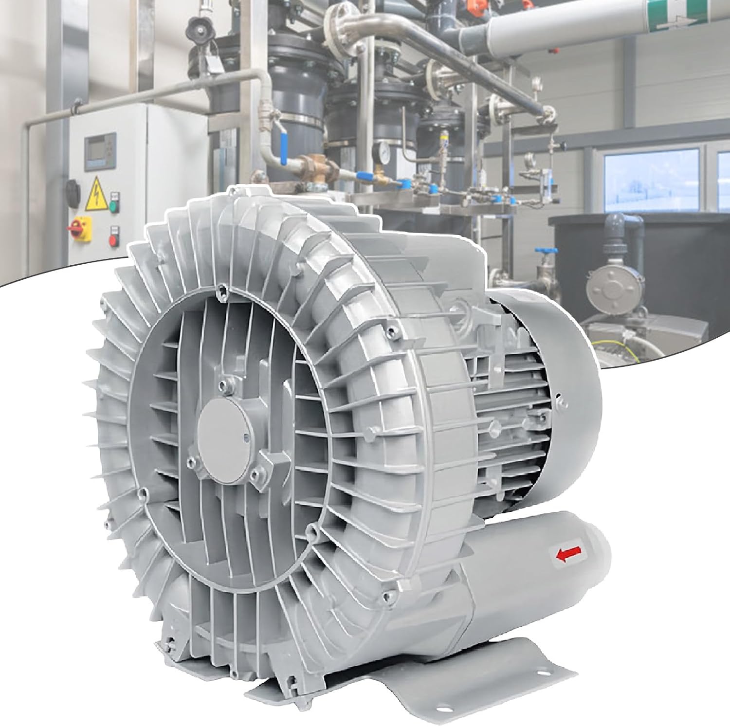 370-1500W Vortex Regenerative Blower, 220V Three Phase Industrial Vacuum Pump, High Efficiency Air Blowing & Suction, 550W Turbo Blower for Heavy-Duty Applications