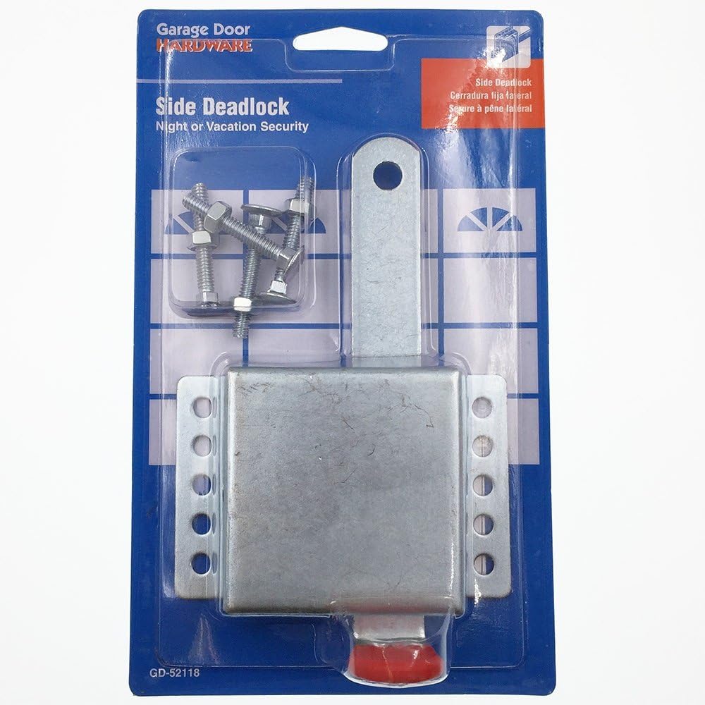 Prime-Line GD 52118 Inside Deadlock – Heavy Duty Galvanized Steel Housing, Fits Most Garage Doors, Extra Protection as a Security Lock, 7/8 x 1/8In. (54 Pack)