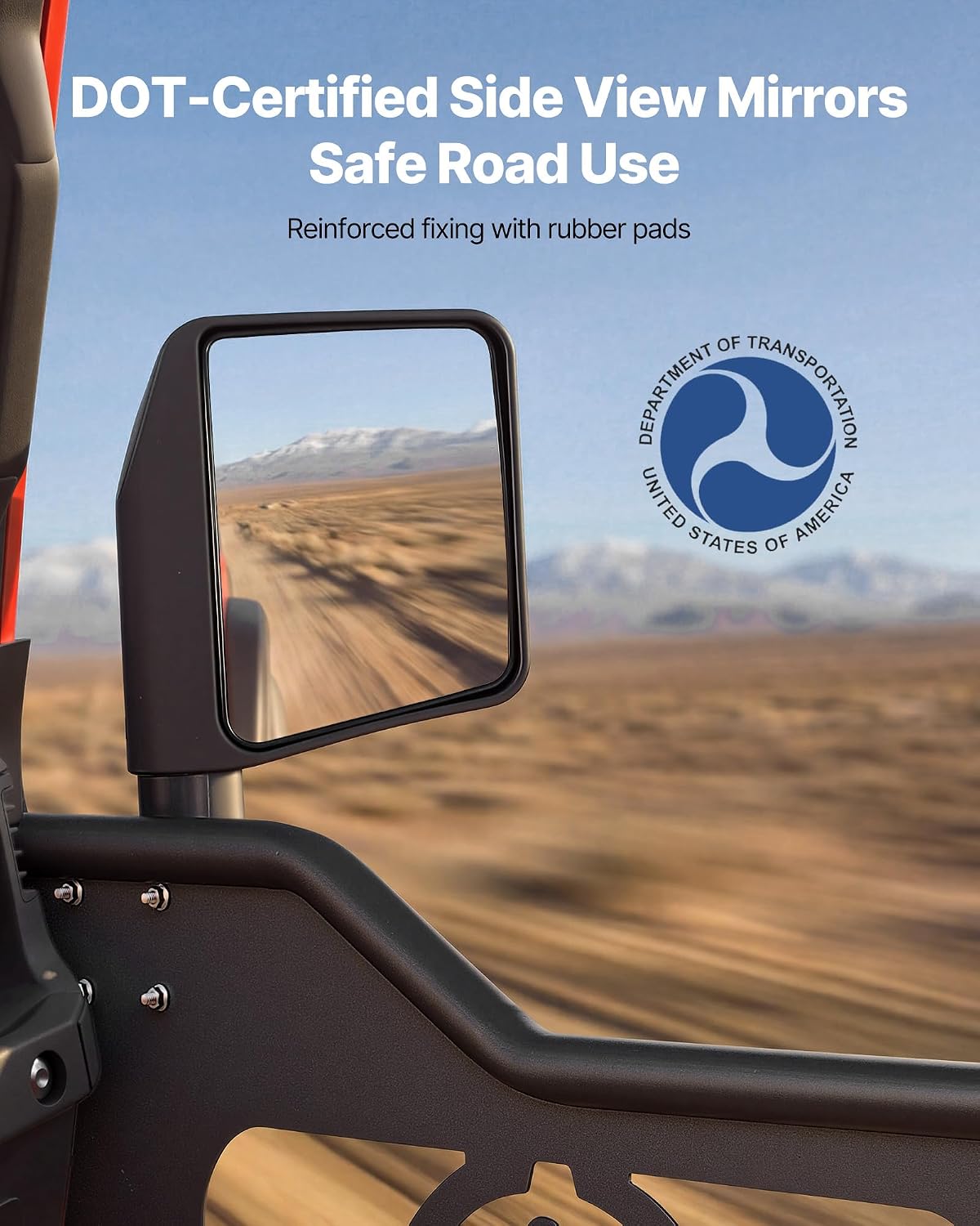 VEVOR Jeep Tube Doors, 4-Door, Fit for 2018-2026 Jeep Wrangler JL & 2020-2026 Gladiator JT, Soldier Pattern Off Road Front & Rear Tubular Half Doors with DOT Certified Side View Mirrors & Rubber Pads