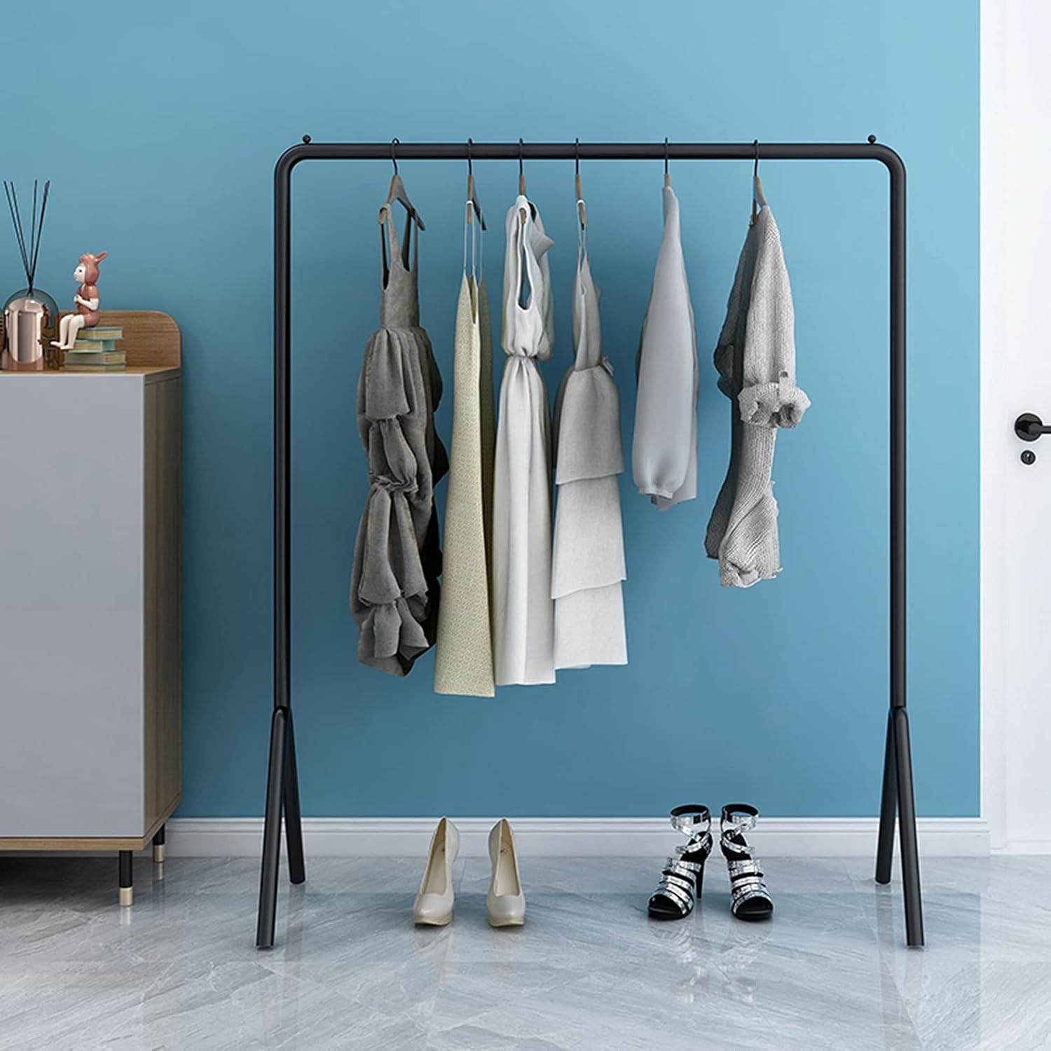 Coat Rack Clothing Rack Metal Garment Rack for Hanging Clothes Bedroom Corridor Laundry Room Retail Display Rack(Gold 100x40x150CM)