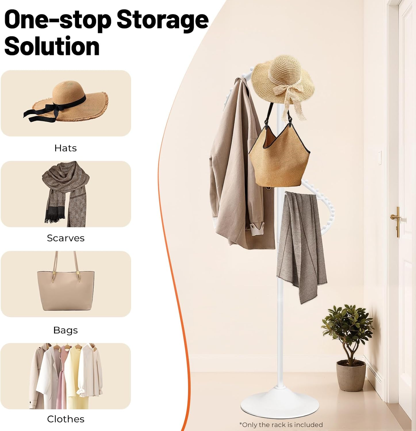 Spiral Rotating Garment Rack, Metal Clothing Rack Freestanding Coat Rack Retail Display Stand Hanger Shelf for Clothes Coats Bags Scarves 1.8M