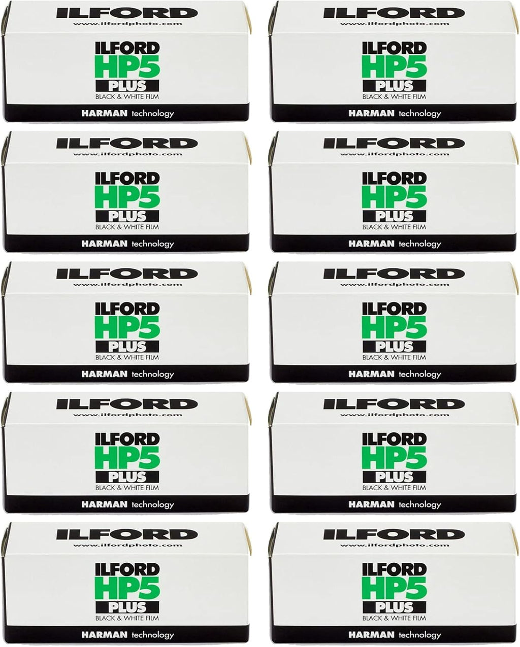 10 Rolls Ilford HP5 400 120 Film