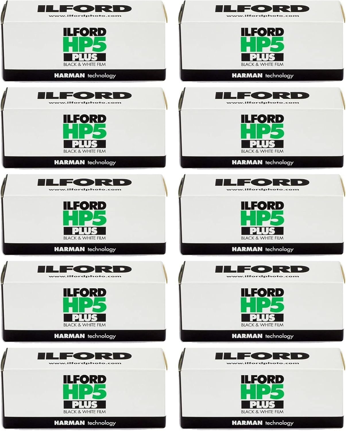 10 Rolls Ilford HP5 400 120 Film