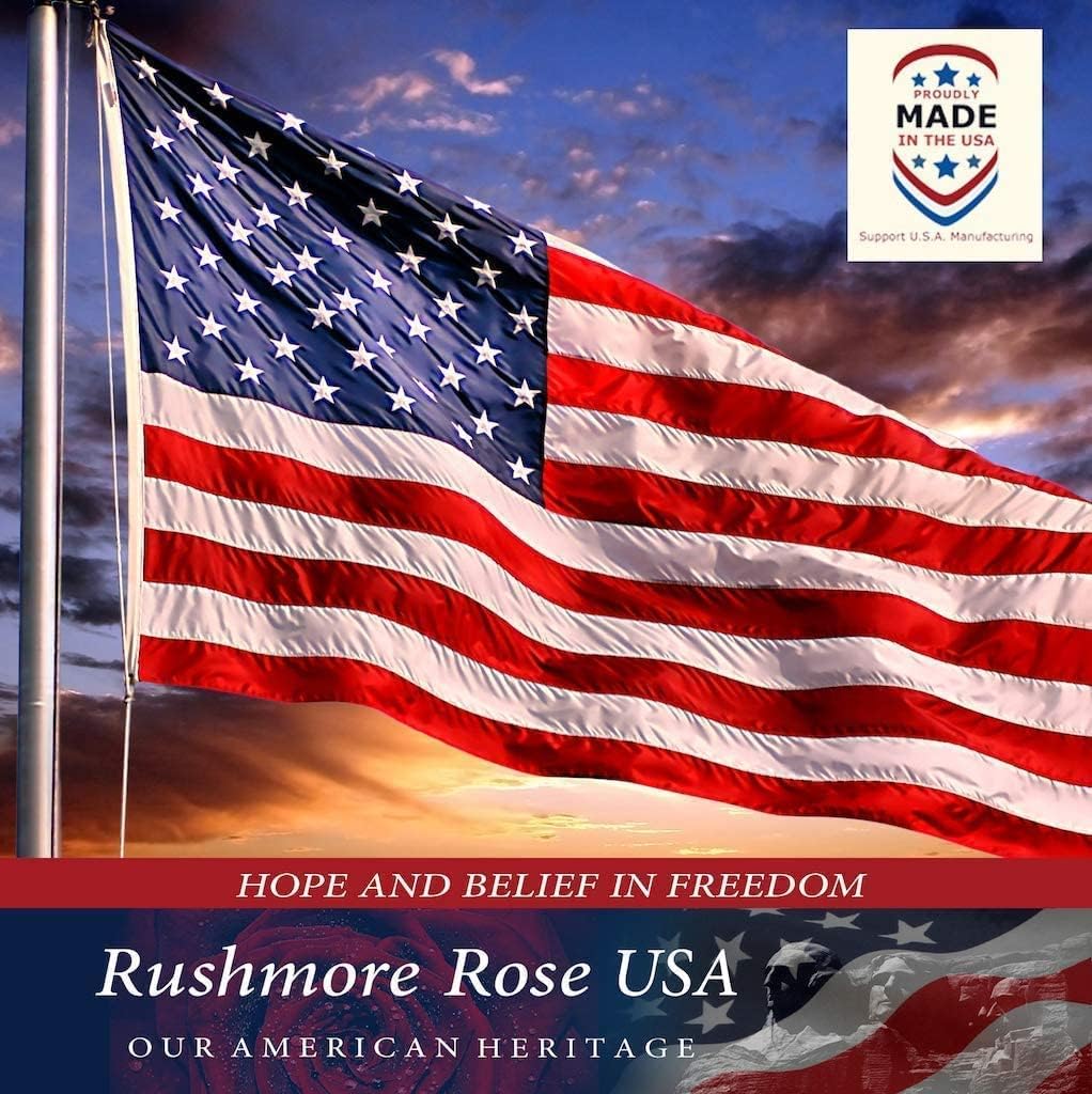 Large American Flag for Outside 12x18 | American Flag 100% Made in USA-not imported -US Flag Heavy Duty Outdoor with Embroidered Stars and Sewn Stripes Outdoor Flag for High Wind - FMAA Certified