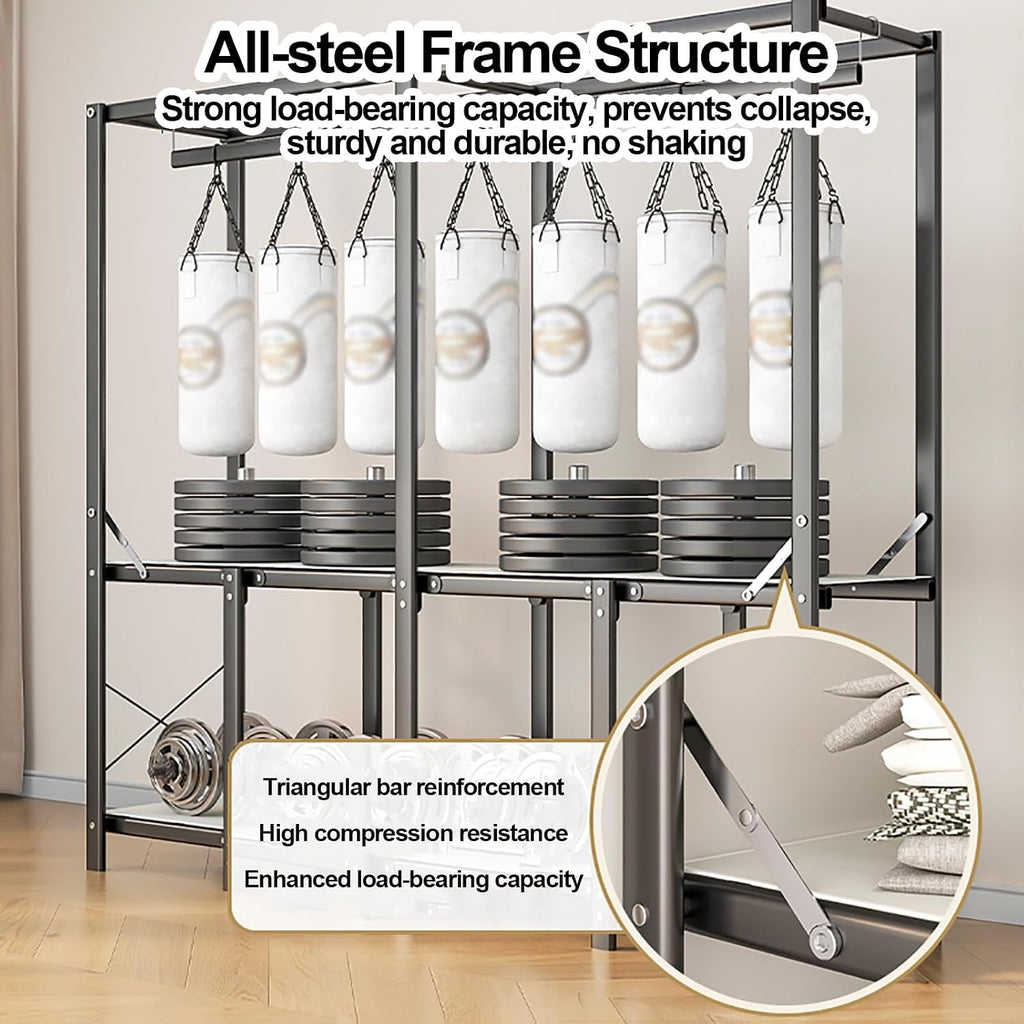 Heavy Duty Clothes Rack, Metal Garment Rack Closet For Bedroom, Foldable Wardrobe Closet Covered, Freestanding Closet For Bedroom For Hanging Clothes(B,168cm/66.1in)