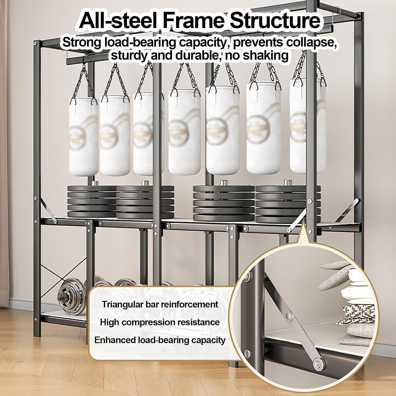 Heavy Duty Clothes Rack, Metal Garment Rack Closet For Bedroom, Foldable Wardrobe Closet Covered, Freestanding Closet For Bedroom For Hanging Clothes(B,110cm/43.3in)
