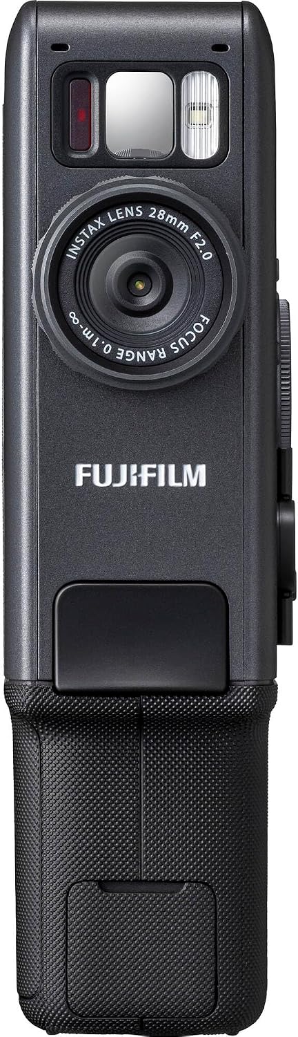 FUJIFILM instax mini Evo Cinema Hybrid Instant Camera Gift Bundle with Viewfinder Grip + Album + Tripod + 32GB Card + USB Reader and 20-Photo Instax Mini Film