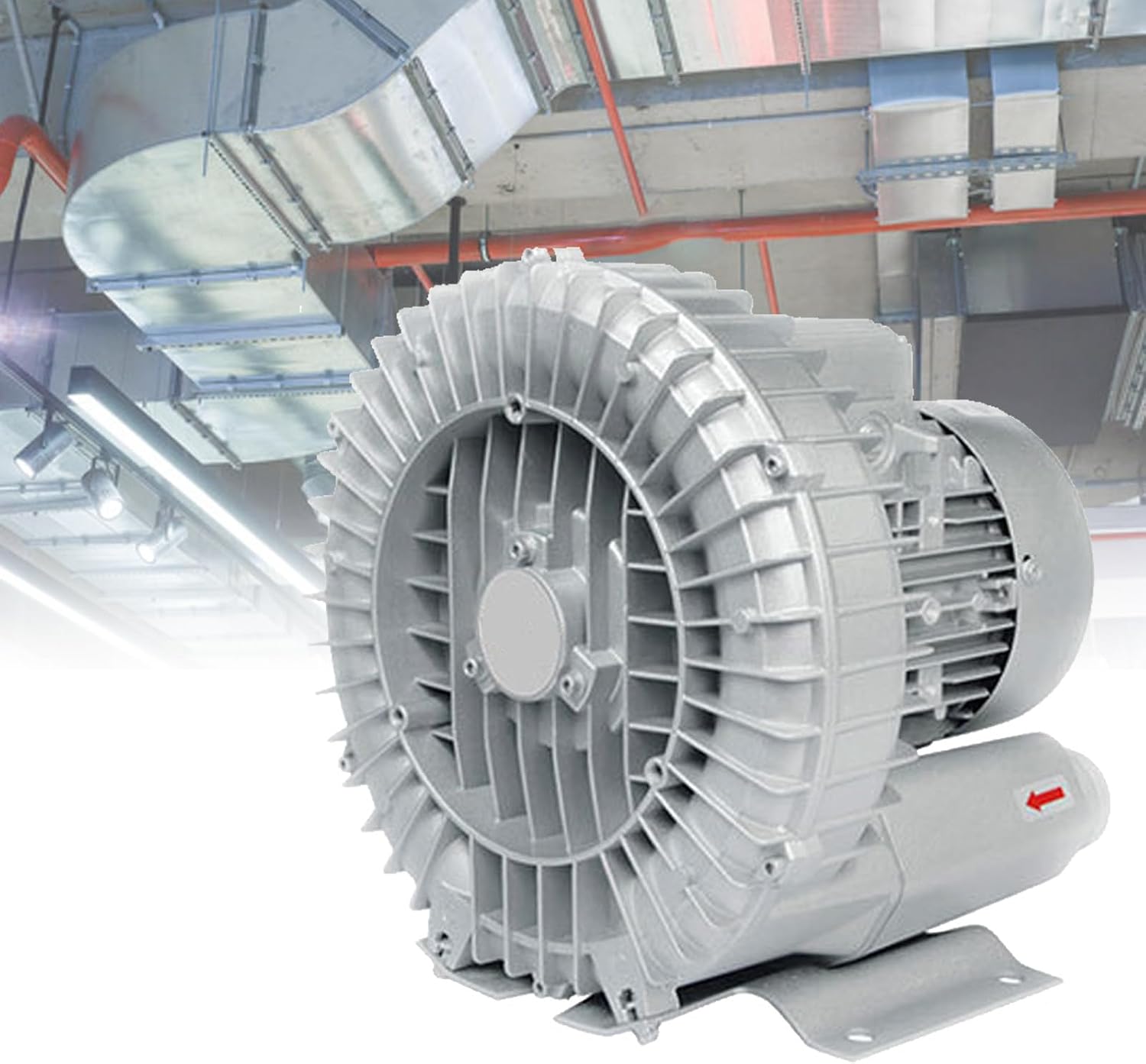 Industrial Vacuum Pump for Factory Ventilation & Dust Removal, 220V/380V Regenerative Blower, 3.8KW Vortex Ring Blower, Heavy-Duty Air Extractor, Efficient Dust Collector