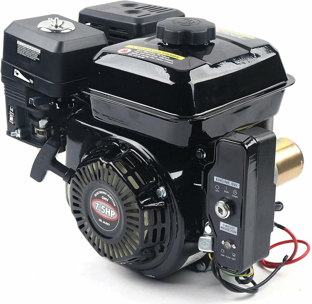 Gasoline Engine Motor 212CC 4-Stroke Industrial Grade OHV Gasoline Engine 7.5HP Electric Start Go Kart Log Splitter Lawnmower Power Engine Horizontal Motor