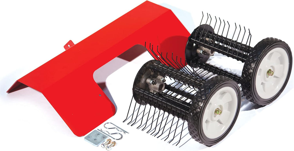 Earthquake 31635 MC33 Mini Tiller Cultivator, Powerful 33cc 2-Cycle Viper Engine & DK43 Dethatcher Attachment Kit for Cultivators
