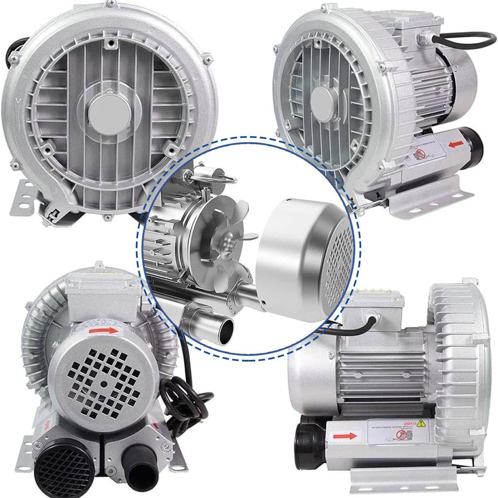 High-Power Regenerative Blower 120W-1500W, Industrial Vortex Pump 0.16HP-2.04HP, Efficient Air Pump for Blowing & Suction, Heavy-Duty Vacuum Blower