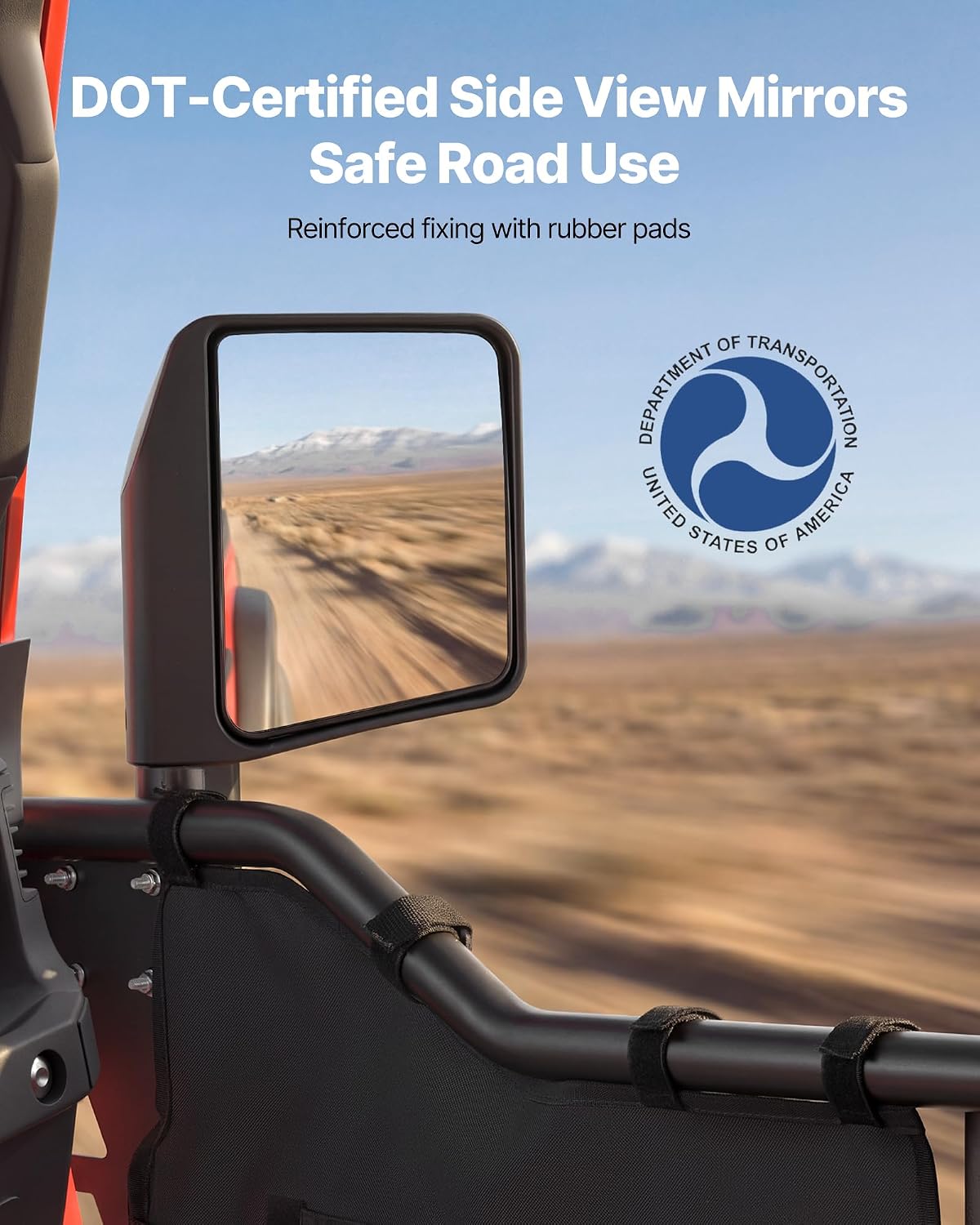 VEVOR Jeep Tube Doors, 4-Door, Compatible with 2018-2026 Jeep Wrangler JL & 2020-2026 Gladiator JT, Steel Off Road Front & Rear Tubular Half Doors with DOT Certified Side View Mirrors and Storage Bag